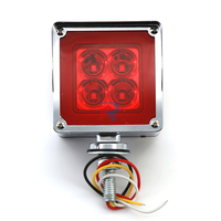 Nouvel Arrivage 3 Pouces Double Face LED Feu Arrière Double Couleur Rouge Ambre Mini Clignotant Côté Lumière Double Face Accessoires de Lumière de Voiture