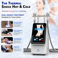 Appareil de cryolipolyse pour amincissement corporel - Appareil portable de cryothérapie chaude et froide pour la cellulite, avec poignée en acier inoxydable