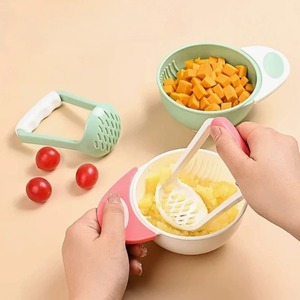 Baby Grinding Bowl <b>Set</b> Safe Baby Manual Food Grinder and Bowl Infant Fruit Puree Grinding <b>Tools</b> Toddler Feeding Supplies - Product Image 3
