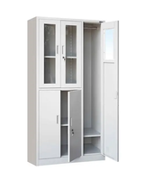 Guijie Casier en acier à 4 portes verrouillables et personnalisés pour l'école et l'hôpital Armoire de rangement pour vêtements de gymnastique du personnel