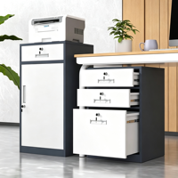 Meuble de rangement mobile en acier avec serrure, tiroir à code pour sous le bureau, idéal pour documents et fournitures de bureau