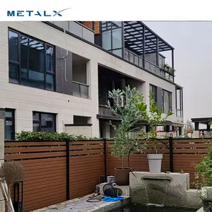 2 meter height composite fence house fence wall small garden private fireproof vinyl Privacy WPC Fence