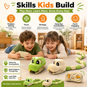 Huiye RC Serpiente Magnética Comedora Interactiva, Juguete Clásico Retro de Control Remoto, Come, Crecer, Repetir, Serpiente Hambrienta - Product Image 3