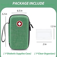 Sac de rangement portable OEM ODM pour kits de test, étui de protection de voyage pour bandelettes de test, lancettes et outils d'échantillonnage