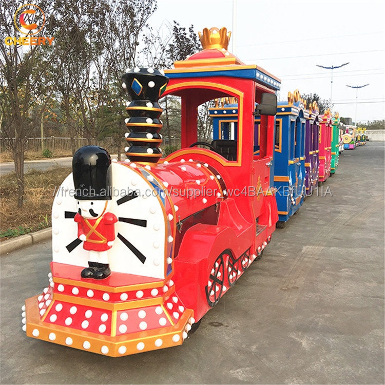 Classique Manèges Parc D'attractions Attraction Touristique 24P Vapeur Électrique Mini Train Sans Voie Ferrée À Vendre