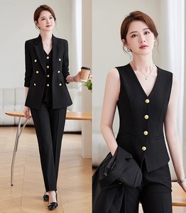 Alibaba Factory Formal Tallas grandes Mujeres Trajes Tuxedo <span class=keywords><strong>Traje</strong></span> <span class=keywords><strong>de</strong></span> 3 piezas Conjunto para Mujeres <span class=keywords><strong>de</strong></span> Negocios Pantalones <span class=keywords><strong>Traje</strong></span> - Product Image 4