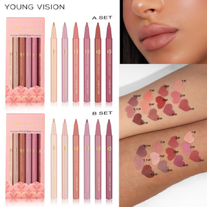 Ensemble de crayons à lèvres liquides Young Vision, 6 couleurs, rouge à lèvres mat nude avec embout éponge - Product Image 2