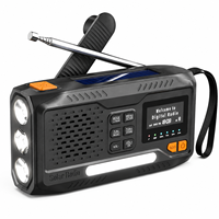 Draagbare nood-DAB-radio met oplaadbare batterij voor outdoor overleving, zonne-opladen & zaklampfunctie
