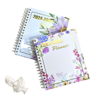 Échantillon gratuit personnalisé 2024-2025 Design Hardcover Spiral Journal Notebook Planner With Pocket