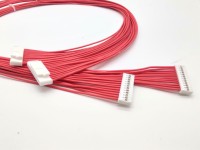 طقم أسلاك حمراء 24AWG موصل 12 دبابيس للإلكترونيات PCBA وأسلاك الكمبيوتر