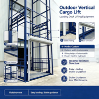 Plateforme élévatrice hydraulique à rail fixe robuste pour le levage vertical de matériaux en entrepôt