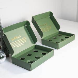 Boîte d'emballage d'expédition en papier kraft pour bougie parfumée verte en gros, boîte pliante personnalisée imprimée, boîte d'expédition pour bougie de camionneur - Product Image 4