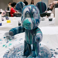 Kit de sculpture d'ours en résine à construire soi-même – Figurine fluide artisanale en résine, tailles 18/23/33/53 cm – Décoration artistique et de collection