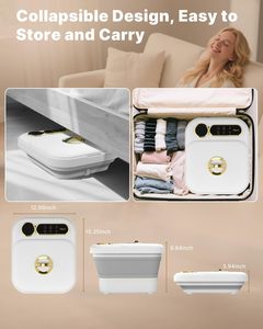 Masseur de pieds pliable avec rouleaux automatiques, boules de massage Shiatsu, contrôle de la température, bulles électriques, pédicure - Product Image 4