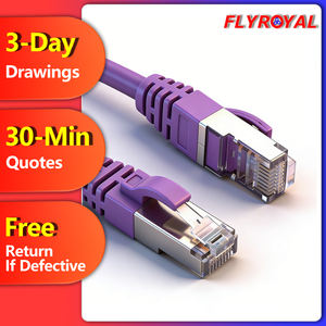 Câble <span class=keywords><strong>Ethernet</strong></span> RJ45 personnalisé en gros, câble réseau Cat 5e Cat 6e 24/26/28 AWG, cordon de brassage UTP extérieur - Product Image 1