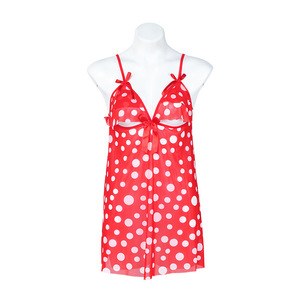 Nueva Lencería Erótica Sexy con Estampado de Lunares Transparente, Escote Bajo, Espalda Descubierta, Abertura en la Entrepierna, Lencería Erótica con Curvas Encantadoras para Mujer - Product Image 4