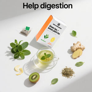 OEM verde limón planta té digestivo adelgazamiento bolsas de té promover la desintoxicación Control de Peso suplementos naturales - Product Image 4