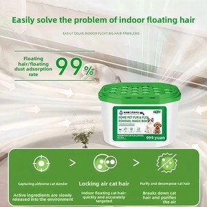 <strong>Pet</strong>-Specific Odor-Removing Absorbent PVC <strong>Pet</strong> Hair Removal <strong>Removes</strong> Dog Dander Cat Hair Purifies Lingering <strong>Smells</strong> No Scent Flea - Product Image 3