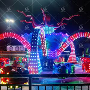 Manège Crazy Dancing Big Octopus 30 places, pour intérieur et extérieur, en fibre de verre, pour fête foraine - Product Image 3