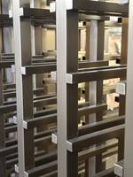 Armoire à vin moderne minimaliste en acier inoxydable, refroidisseur à température constante, présentoir à vin, meuble de maison