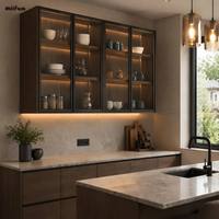 Ensemble d'îlot de cuisine modulaire contemporain et minimaliste en bois massif, personnalisé, prêt à assembler, avec armoire de rangement, style australien