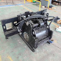 Fraiseuse à asphalte hydraulique pour chargeuse compacte, à débit élevé et attache rapide