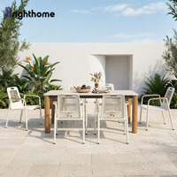 Nouveauté : Ensemble de meubles de patio en aluminium pour hôtel, ensemble de table et chaises de jardin extérieur