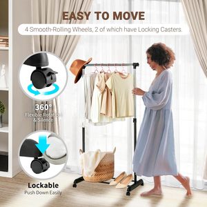 Panno hanger stand on-line fisarmonica regolabile in larghezza vestiti di essiccazione rack ferroviarie - Product Image 3