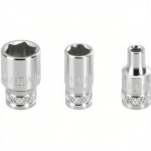 Fervi Chrome Plated Hexagon <b>Socket</b> Wrench DIY Grade Automotive Repair 6mm <b>8mm</b> 10mm Set - Product Image 2