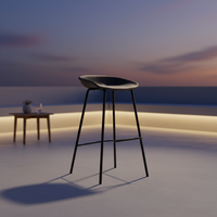 Mobilier de salon moderne de luxe Tabourets de bar en cuir de qualité classique à ossature métallique de haute qualité pour coin cuisine design café restaurant