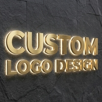 Letras de Acero Inoxidable con Retroiluminación LED 3D para Logotipo, Decoración de Pared para Recepción de Oficina, Vestíbulo Corporativo, Tienda o Boutique