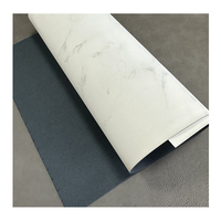 Similicuir épais lasérisable à motif de marbre blanc 12X18 avec dos gris et adhésif