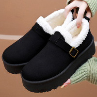 Bottes de neige rembourrées d'hiver de haute qualité, épaisses, durables, à semelle épaisse, polyvalentes, pour femmes