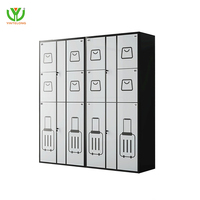 Casiers à bagages électroniques intelligents YinLong avec code PIN d'empreintes digitales de reconnaissance faciale-60 compartiments assemblés en acier durable