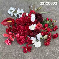98 Styles Fleurs Rouges En Gros Artificielle Rose Hortensia Fleur De Soie pour Mariage Rouge Faux Fleur