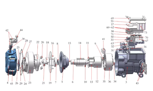 CHIXU XL16CC60/72v-ZB Compresseur Scroll 60V/72V à pieds horizontaux pour véhicule 3/4 roues, climatiseur à toit fermé pour personnes âgées, Nouveau - Product Image 4