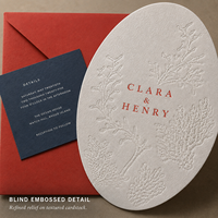 Invitation de mariage personnalisée sur le thème de la plage, invitation en papier personnalisée avec motif corail océanique en relief et découpe artistique