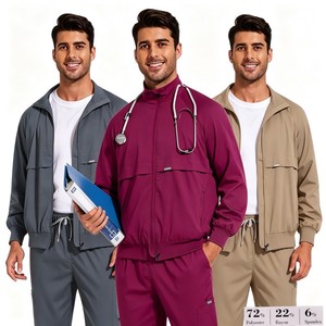 52002 Zipper Scrubs Jacket, Womens Winter Hood <strong>Coats</strong>, <strong>Coat</strong> with Attached Scarf, <strong>Childrens</strong> <strong>Coats</strong> <strong>Fur</strong> Hood - Product Image 1