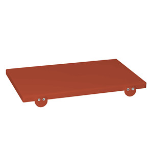 เขียงโพลีเอทิลีนสีแดงอิฐ 60 × 40 × 2 ซม. พร้อมตัวกันลื่น - Product Image 1