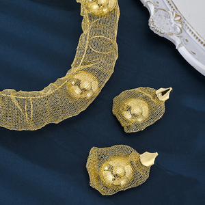 Atacado New 18k Golden-plated Dubai Médio Oriente Jóias Coleção Características Arábia Jóias de Ouro e Jóias de Casamento Indiano - Product Image 4