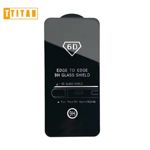 9H 6D Mới Cao Cấp HD cạnh để cạnh Tempered Glass cho redmi note6 pro mi8 lite mi8 pro pocophone f1 s2 Bảo Vệ Màn Hình