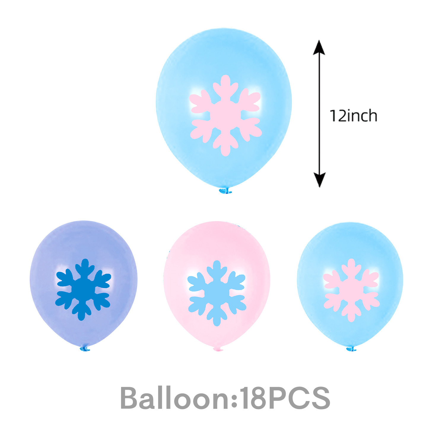 Ballon en latex imprimé bleu - 18 pièces - 30 cm (12 pouces)