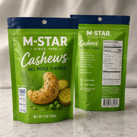 Sachet d'emballage personnalisé pour noix, refermable avec fermeture éclair, pour fruits secs, mélange de fruits, sachet de vente au détail pour collations