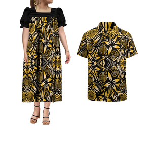 Conjuntos de Dos Piezas Personalizados de Alta Calidad con Estampado Tribal Polinesio Samoano, Conjuntos Combinados, <span class=keywords><strong>Mumu</strong></span> Micronesio y Camisas para Hombre - Product Image 1