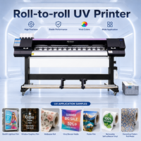 Impresora UV de rollo a rollo MyColor de 1.6m y 1.8m con cabezal I3200 para vinilo, lona flexible y pancartas, automática para uso exterior