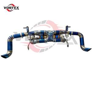 Système d'échappement arrière haute performance Vortex Grade 5 Titanium 1.2mm Blue Burnt Luxury pour AUDI R8 V10 5.2L 2015-2019 - Product Image 2