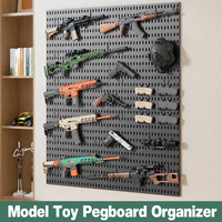 Panneau de rangement mural modulaire sans perçage, organisateur mural pour armes à jouets, pistolets blaster et accessoires de jeux de tir