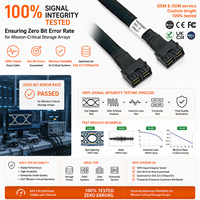 Cable LUNG KAY Mini SAS HD SFF-8643 8i de 12 Gbps, Cable de Datos Interno SAS 3.0 de 72 Pines para Servidor, Almacenamiento, Placa Trasera, HBA, Tarjeta RAID