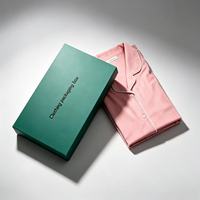 Caja de Regalo Rígida con Grabado en Relieve para Paquetes de Pijamas, Camisas y Vestidos de Seda de Alta Calidad, Impresión con Tinta de Soya, Venta al Por Mayor