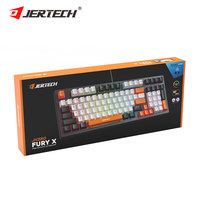 Clavier mécanique JERTECH JK550 DIY Mix Color Keycaps Hotswap Blue Switch Wired RGB Gaming Mechanical Keyboard pour ordinateur